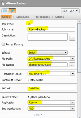 General Tab Properties