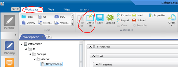 Check In Workspace