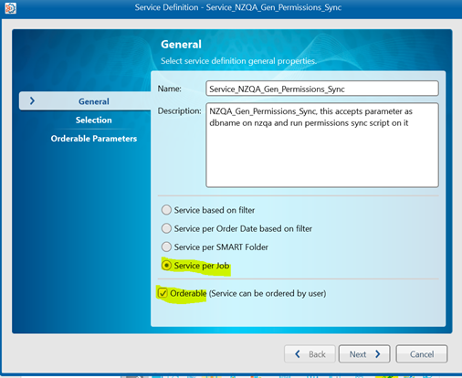 Service Definition General