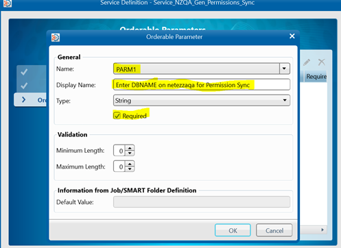 Orderable Parameters