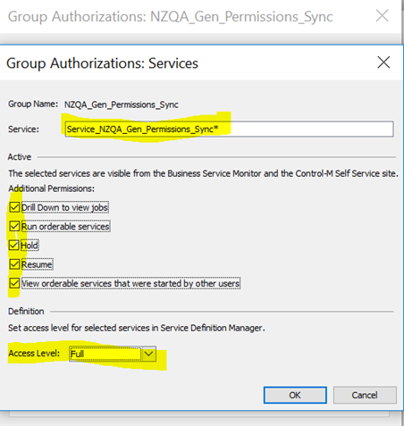 Service Tab